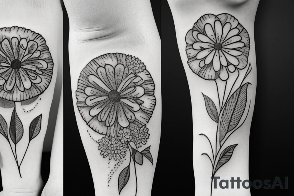 Lightbulb with flowers tattoo idea