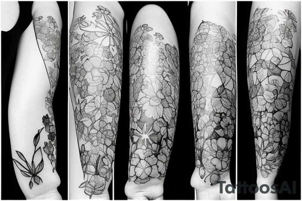 Lightbulb with flowers tattoo idea