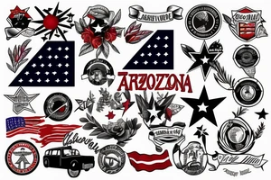 Arizona flag tattoo idea