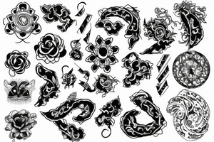 73 and 77 intertwined tattoo idea