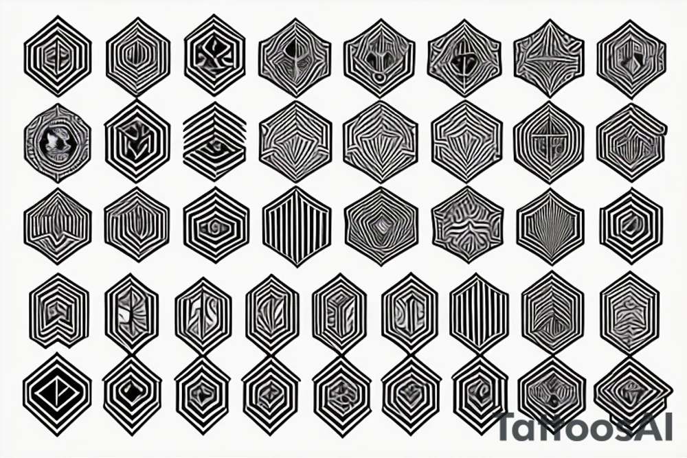 5 chevrons tattoo idea