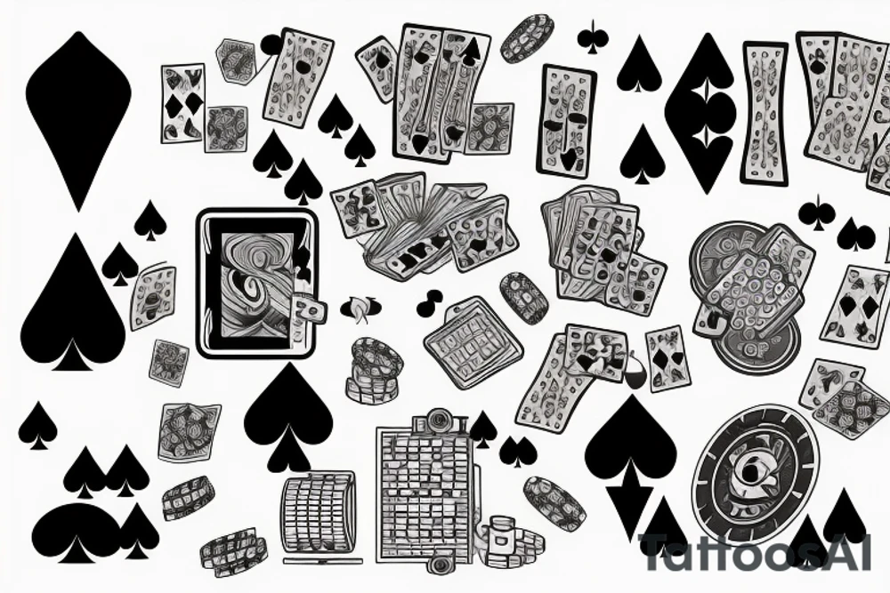Gambling Addiction tattoo idea