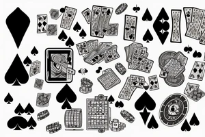 Gambling Addiction tattoo idea