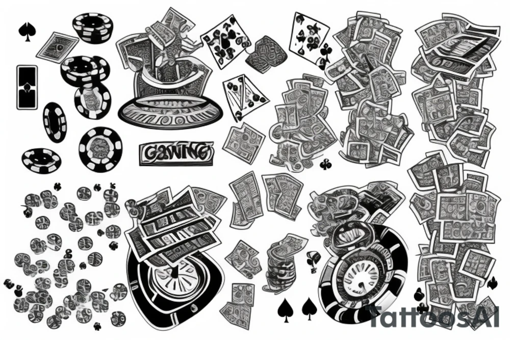 Gambling Addiction tattoo idea