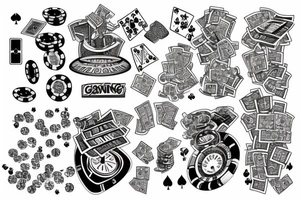 Gambling Addiction tattoo idea