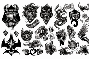 Gambling Addiction Devil Dealer tattoo idea