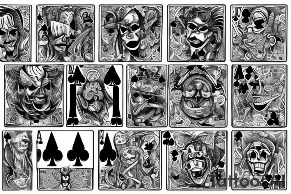 Gambling Addiction Devil Dealer tattoo idea