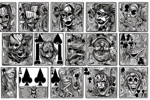 Gambling Addiction Devil Dealer tattoo idea