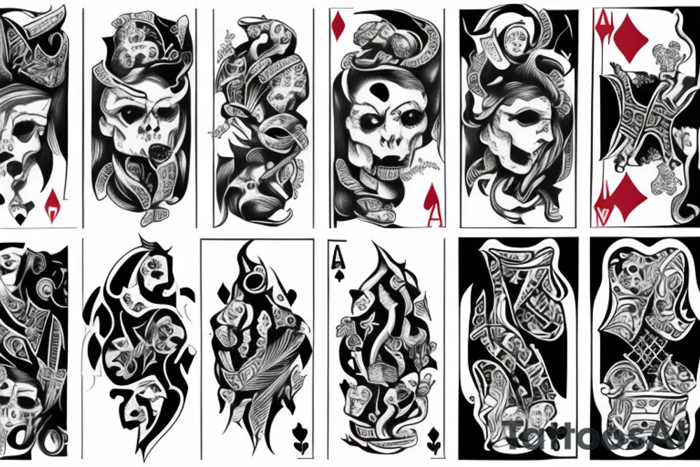 Gambling Addiction Devil Dealer tattoo idea