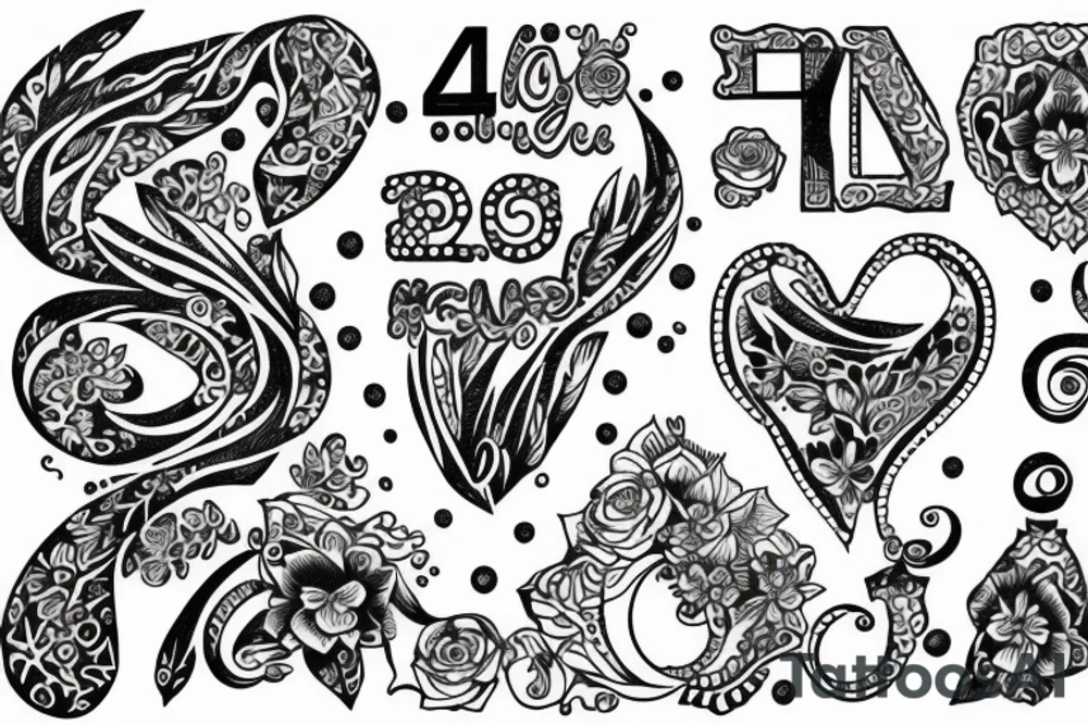 Suitable for a woman turning 40 tattoo idea