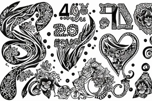 Suitable for a woman turning 40 tattoo idea
