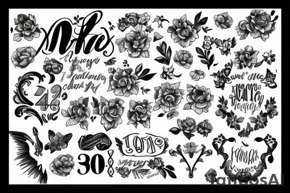 Suitable for a woman turning 40 tattoo idea