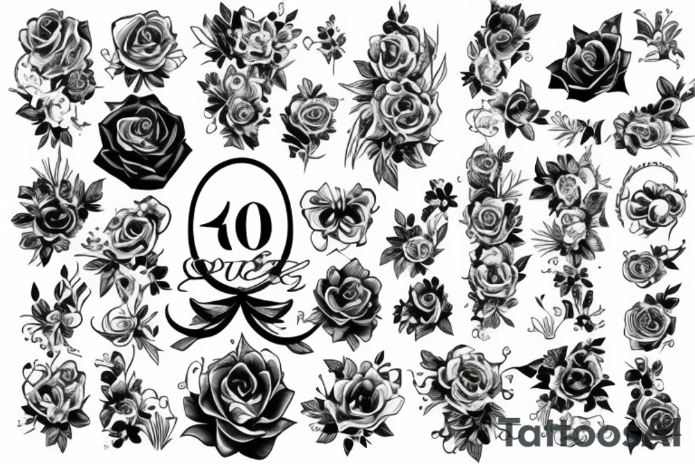 Suitable for a woman turning 40 tattoo idea