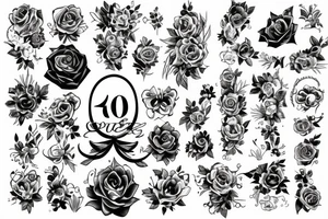 Suitable for a woman turning 40 tattoo idea