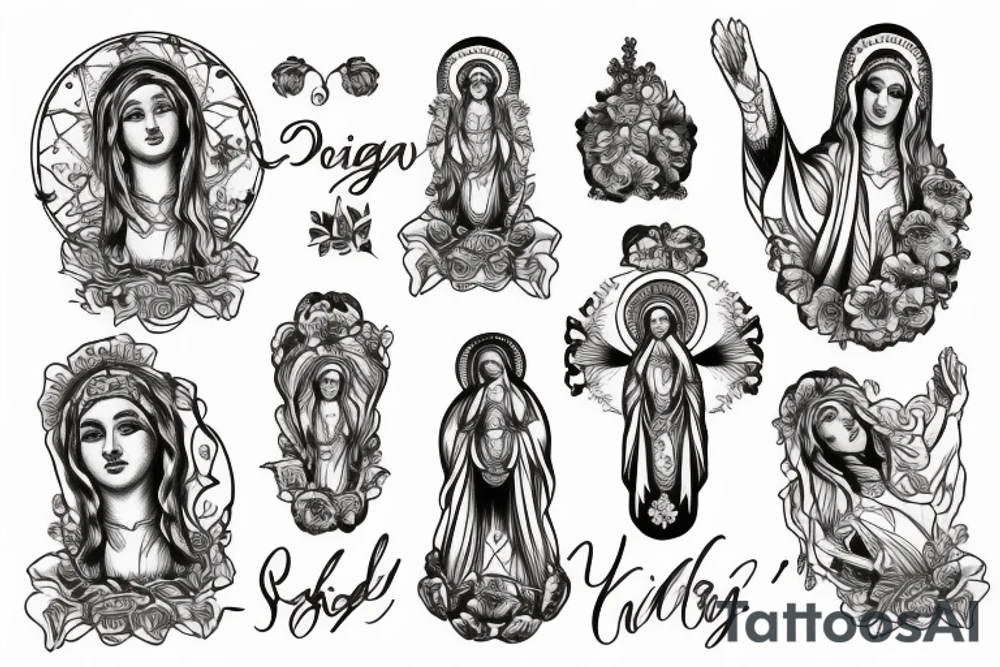 virgen Mary tattoo idea