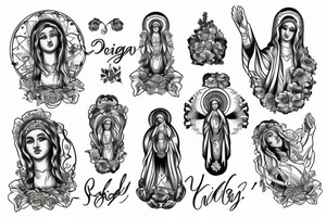 virgen Mary tattoo idea