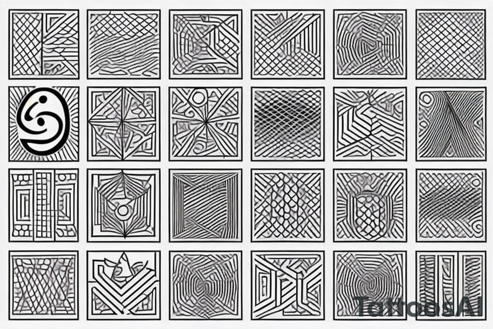 planks constant, dotted lines, magnetism tattoo idea