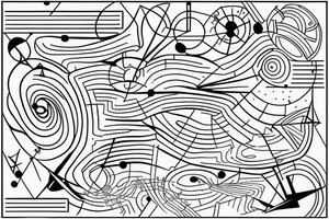 planks constant, dotted lines, magnetism tattoo idea