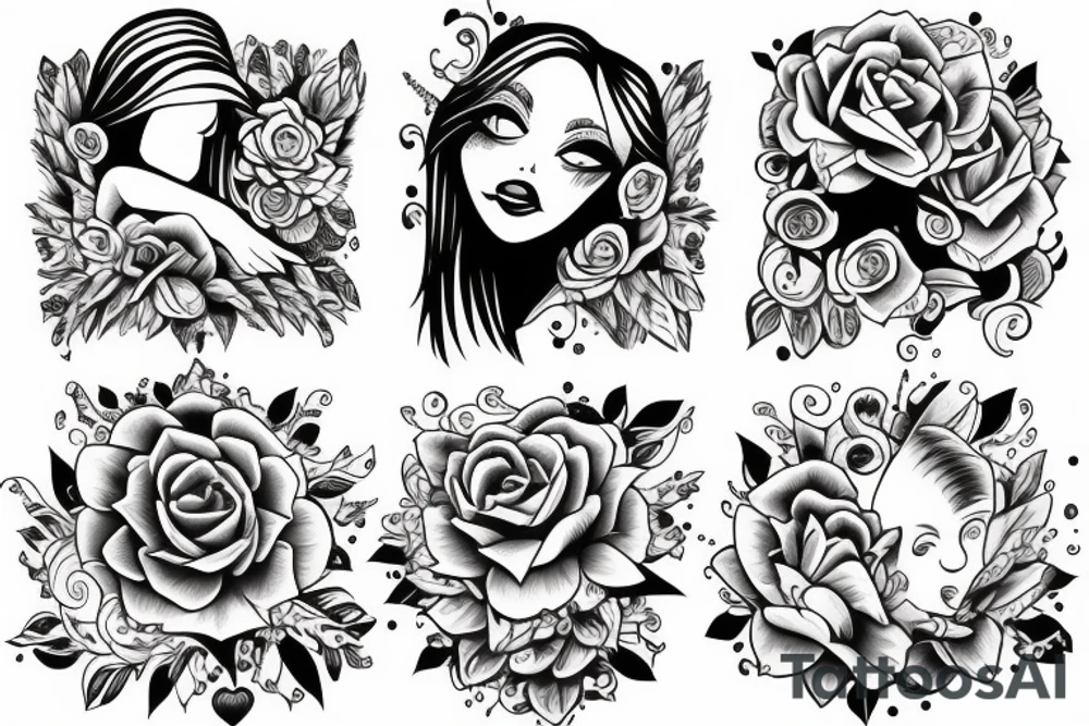 Woman wrist tattoo cover tattoo idea