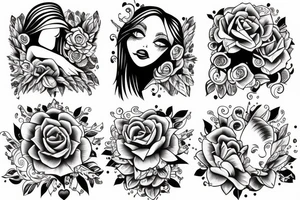 Woman wrist tattoo cover tattoo idea