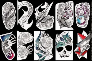 Paper plane moving forward with heaper speed trough space tattoo idea