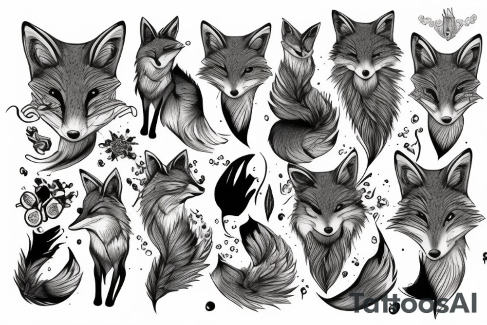 Wise old fox tattoo idea