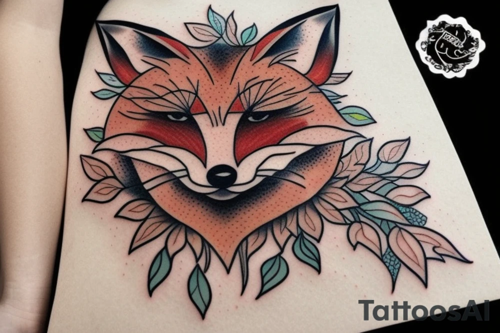 Wise old fox tattoo idea