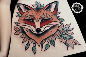 Wise old fox tattoo idea