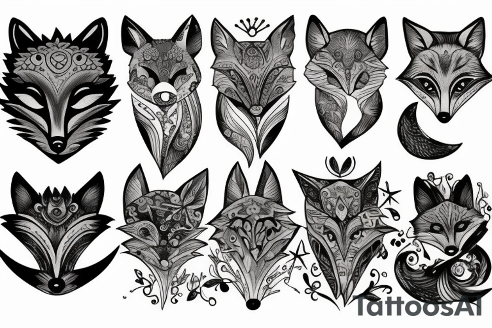 Wise old fox tattoo idea