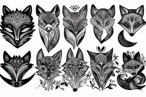 Wise old fox tattoo idea
