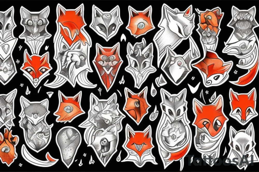 Wise old fox tattoo idea