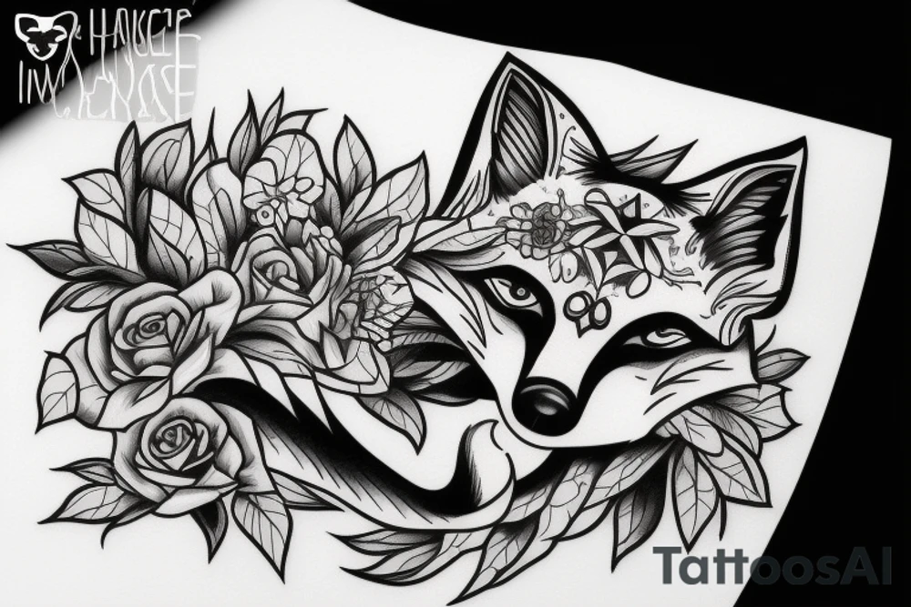 Fox running tattoo idea