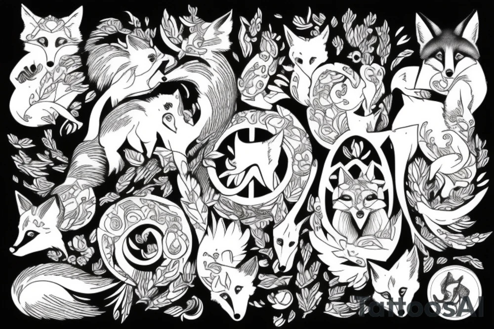 Fox running tattoo idea
