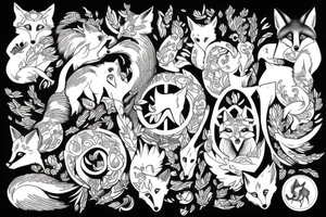 Fox running tattoo idea