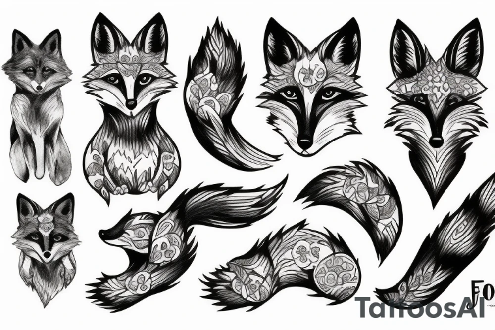 Fox running tattoo idea