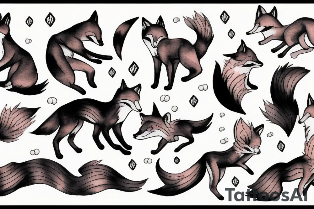 Fox running tattoo idea