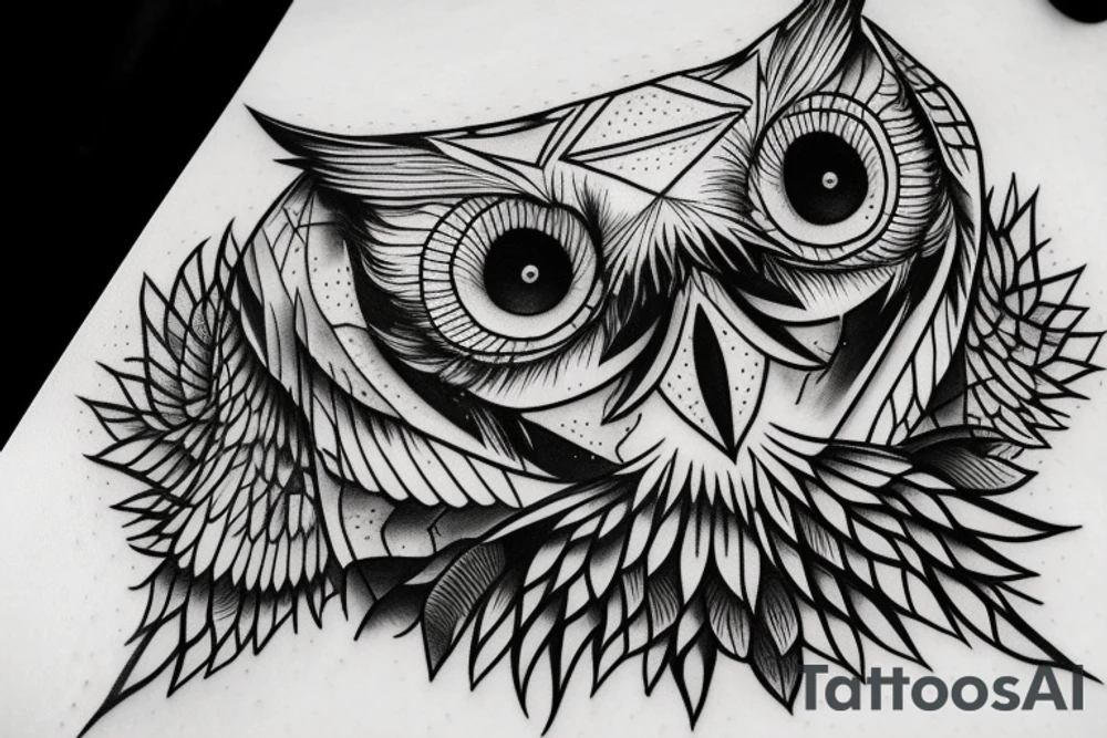 triangle snowy owl with skull inside a triangle tattoo idea triangle snowy owl with skull inside a triangle tattoo idea