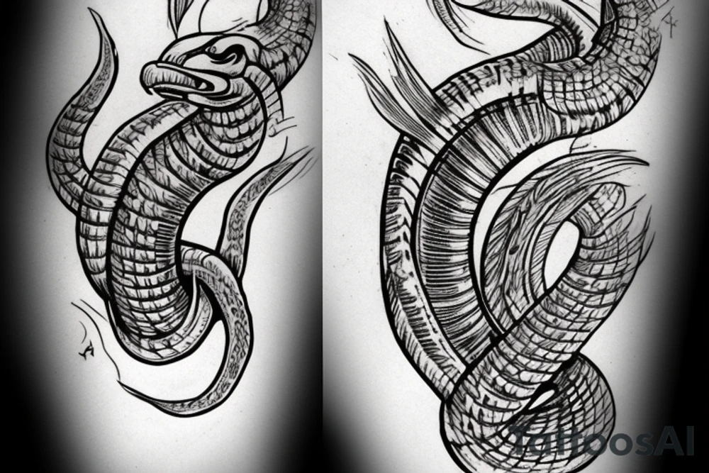 King cobra for hand tattoo idea