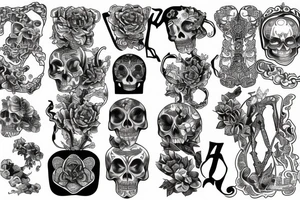 Hourglass, Scales, Skeleton, tattoo idea