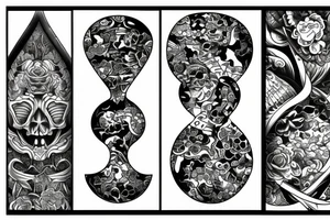 Hourglass, Scales, Skeleton, tattoo idea