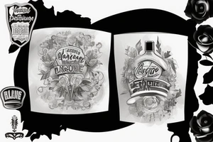 Boisson alcoolisée en perfusion avec seringue tattoo idea