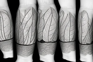 Water lily  trees and mountains tattoo idea