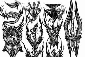 Broken long sword shattered tattoo idea