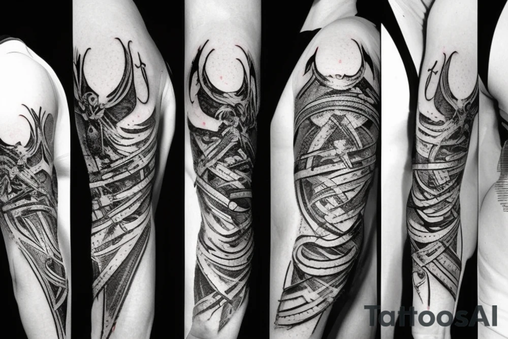 Broken long sword shattered tattoo idea