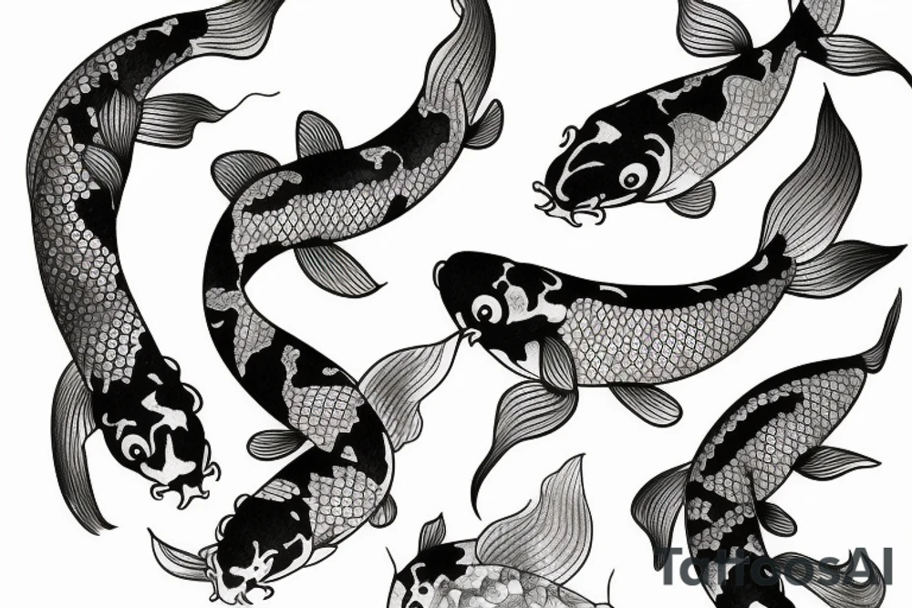 Two koi fish tattoo idea
