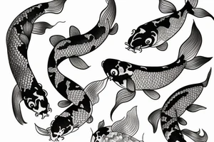 Two koi fish tattoo idea