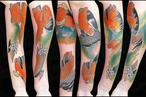 Two koi fish tattoo idea