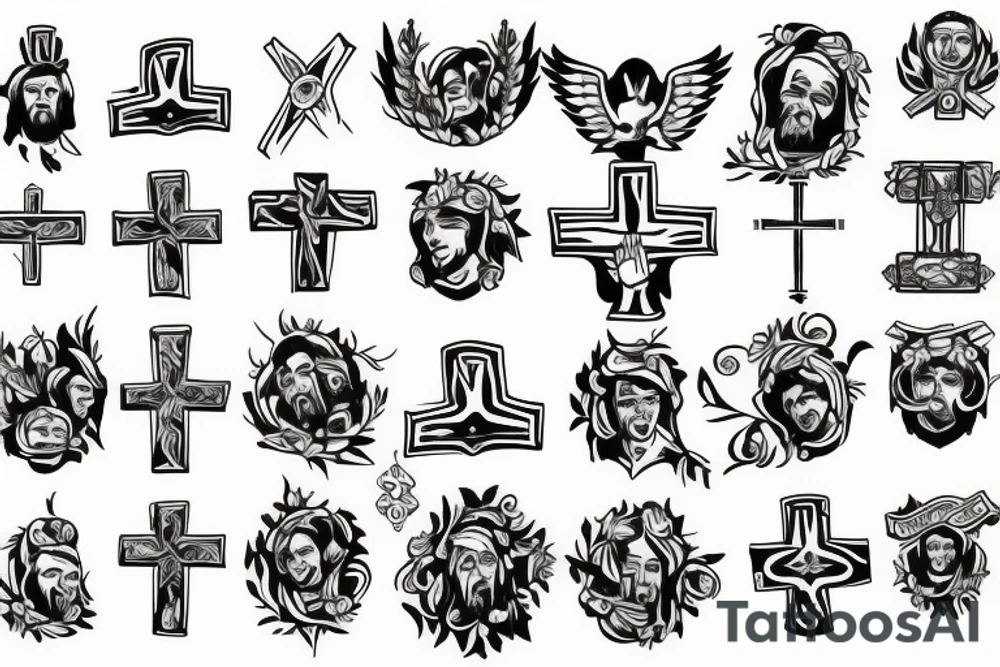Cross Jesus tattoo idea