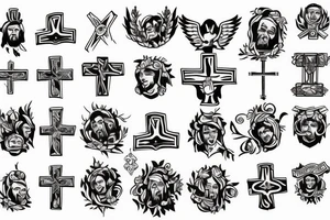 Cross Jesus tattoo idea