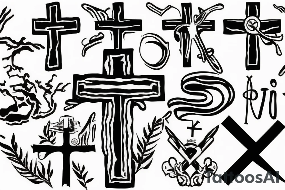 Cross Jesus tattoo idea
